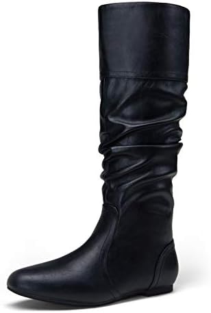 Tall black slouch boots Clearance