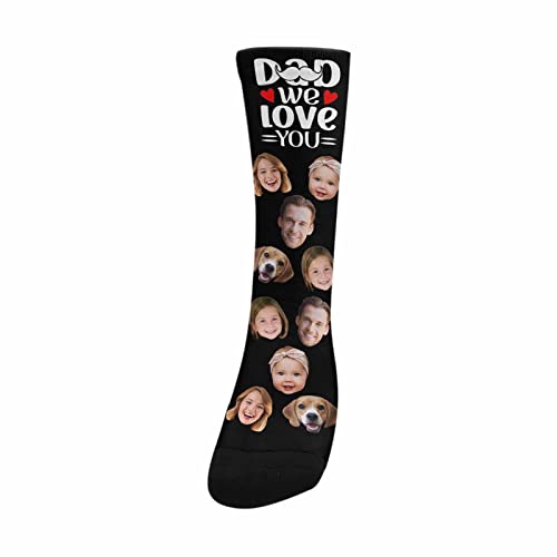 Custom Personalized Family Photo Crew Socks for Men Women-Upload Your Unique Memorable Family Picture - Image 6