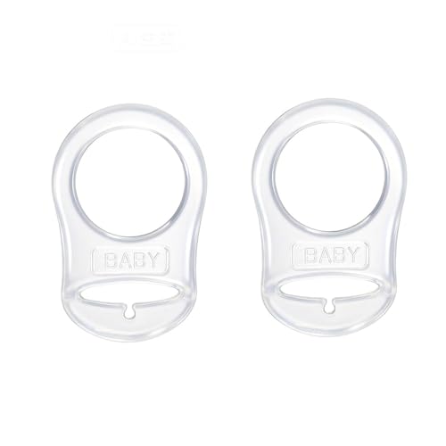 Silikon-Knopf-Ring, 2 Pcs Schnuller Adapter, Silikon Dummy Schnuller Halter...