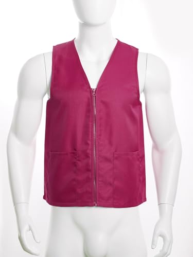 Kids Front Zipper Volunteer Waistcoat Girls Boys Volunteers Activities Vest Tank Top with Side Pockets3