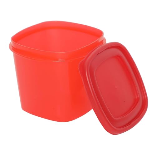 Image of Cutting EDGE Snap Tight Eco Plastic Container Set for Dry Fruits, Travelling, Pickle, Sauces, Spices, 12-Pieces (250 ML, Red)