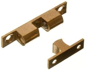 One Stop DIY 10 x DOUBLE BALL CATCH CUPBOARD LATCHES 50MM BRASS STAINLESS STEEL BALL NEW