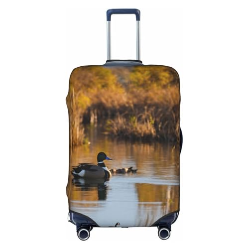 Loon Nature Bird Print Travel Luggage Cover Suitcase Protector With Concealed Zipper Washable Elastic Cloth