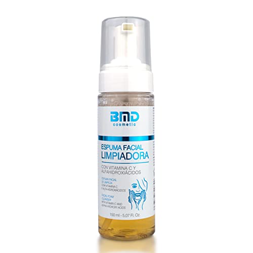 Espuma Facial Limpiadora con Vitamina C - Limpiador Facial para Piel Grasa, Seca, Sensible o con Acne - Adecuado para Mujer y Hombre Desmaquillante Facial Espumoso de 150ml