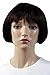 Qubeat Parrucche Donne Piccolo Marrone Bob Pony Liscio