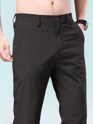 Image of TAGDO Men's Casual Trousers | Casual Pants | Cotton Pant for Men | Multi-Pocket Travel & Hiking Wear | Regular Fit | Utility D-Ring (2056)