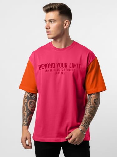 Image of LEOTUDE Men Polycotton Classy Look Regular Fit Round Neck Half Sleeve