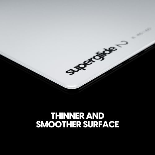 Image of Pulsar Superglide Glass Gaming Mouse Pad v2 ALUMINO-Silicate Glass Surface Anti-Slip Fully Molded high-Density Silicone Rubber 19.3in x 16.5in (XL, White)