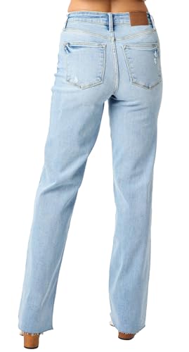 Judy Blue High Waist V Front Waistband Straight Fit Jeans 824833