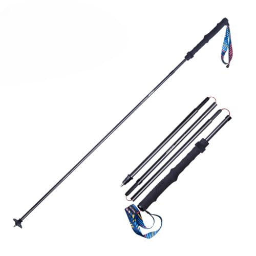 AONIJIE 2Pcs Carbon Fiber Folding Trekking Poles - Collapsible Lightweight Walking Sticks for Hiking with Quick Lock System Sweat-Resistant Grip (2pcs105cm)