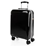 SKPAT - Maletas De Viaje Cabina 55x40x20 Equipaje De Mano Avion Trolley Cabina Duradero Ligero Ruedas Silenciosas. Candado de Combinacion TSA, Negro
