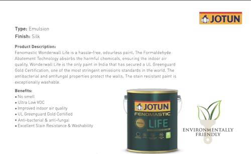 Image of Jotun Fenomastic Wonderwall Life Long-Lasting, Luxurious, and Eco-Friendly Interior Paint - 1L (White)