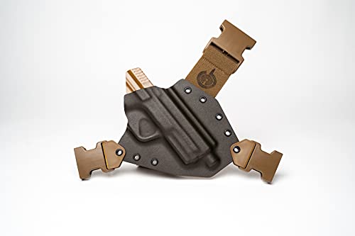 Kenai Chest Holster for a S&W Shield 9/40, Right Hand, Black-Black