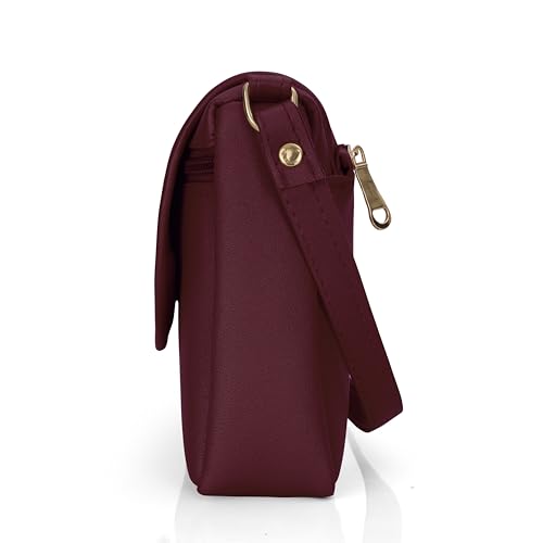 Image of J I ACCESSORIES Women's Stylish Crossbody Sling Bag - Elegant PU Leather Small Shoulder Purse with Adjustable Strap - Casual & Travel Handbag