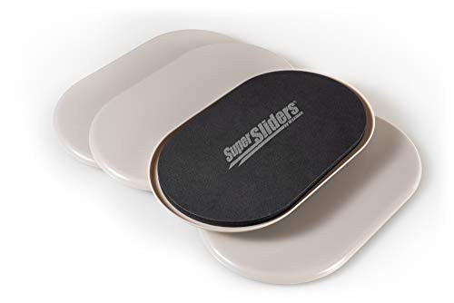 Super Sliders 5 3/4" X 9 1/2" Oval Reusable Furniture Sliders For Carpet - Effortless Moving And Surface Protection, Beige (4 Pack) #TOP5