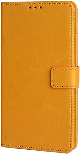 Étui portefeuille iPhone 13 en cuir SCHIK jaune avec fentes cartes