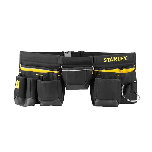 Stanley Werkzeuggürtel verstellbar mit Nageltaschen, Bandmaßtasche, Hammerhalter und zahlreichen Befestigungsmöglichkeiten ohne Werkzeug… – Ansicht 6