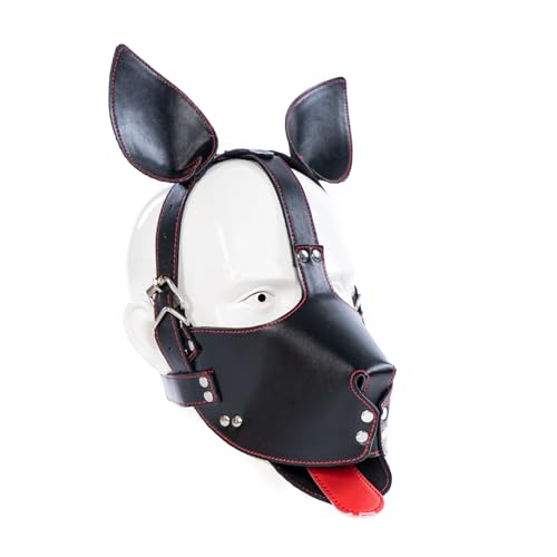 Hundemasken für Männer Puppy Mask Pferdemaske Latex Maske für Frauen Hundemaske The Dog Face Hundekostüm Erwachsene Dog Ears Pferd Maske Petplay Hunde Maske Furry Head Puppy Maske Fetisch Maske