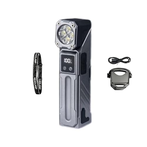 Linterna LED para ciclismo caminar y trabajar con pantalla LCD informativa