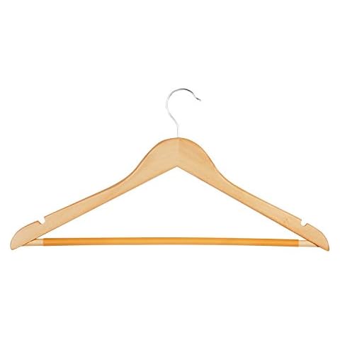 Honey-Can-Do hng-01366 Ahornholz Kleiderbügel mit Kleid Kerben und er PVC Ärmel Cover