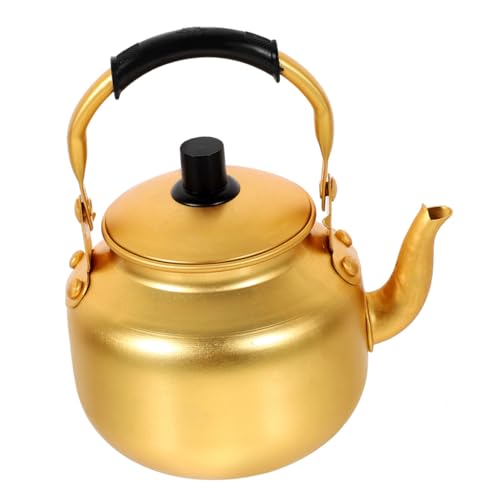 HIAKDOFT Tetera Pequeña de Aluminio para Cocina Hervidor de Agua Portátil con Calentamiento Rápido Estrecho para Vertido Mango Frío Seguro para Té y Uso Diario