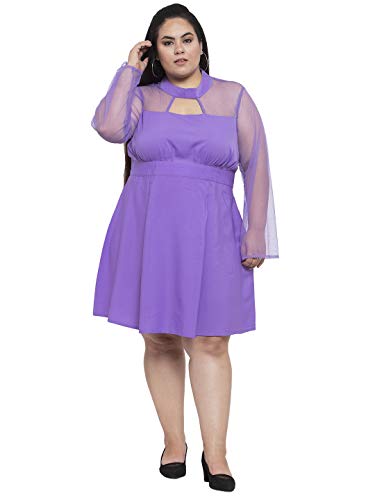 Image of Flambeur Women's Crepe Fit and Flare Knee-Length Dress
