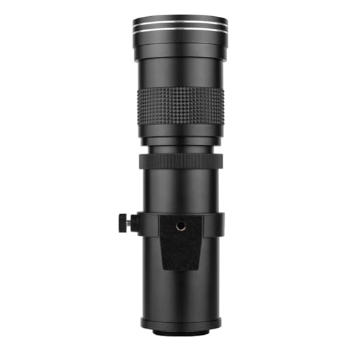 Teleobjetivo 420-800mm f/8.3-16 para fotografiar aves y naturaleza con trípode 1/4