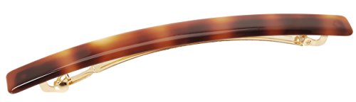 France Luxe Long & Skinny Barrette, Tortoise - Classic French Design for Everyday Wear