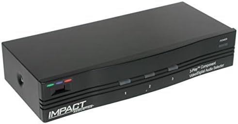 C2G/Cables to Go 40324 3-Play Component Video and TOSLINK Digital Audio High Performance Selector Switch (Black)