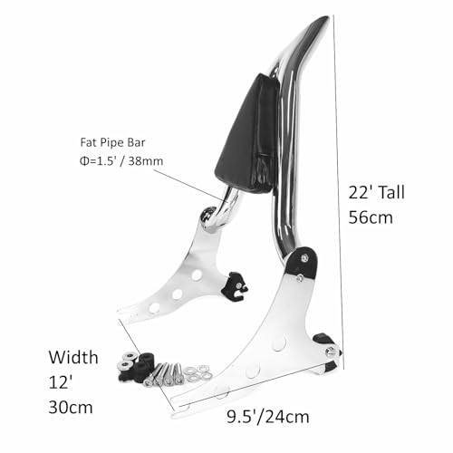 Sissy bar amovible chrome pour Harley Fat Boy FLSTF et Softail - 5