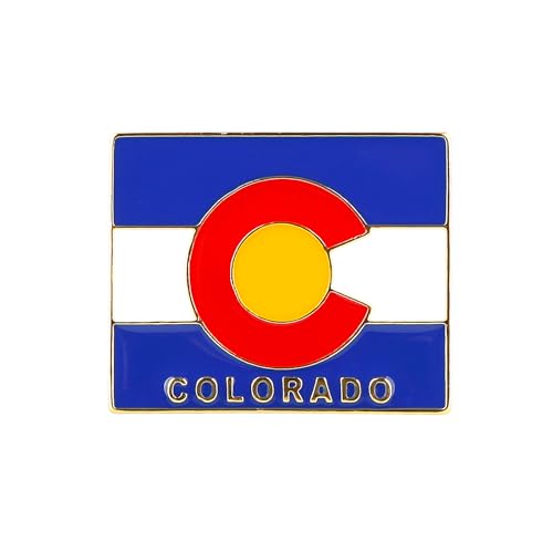 Image of State Shaped Map Lapel Metal Pin Enamel Brooch Keepsake Beautifully Designed for Backpack Hat