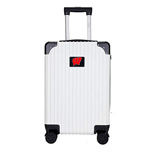 Denco NCAA Wisconsin Badgers Two-Tone Premium Carry-On Hardcase | Suitcase