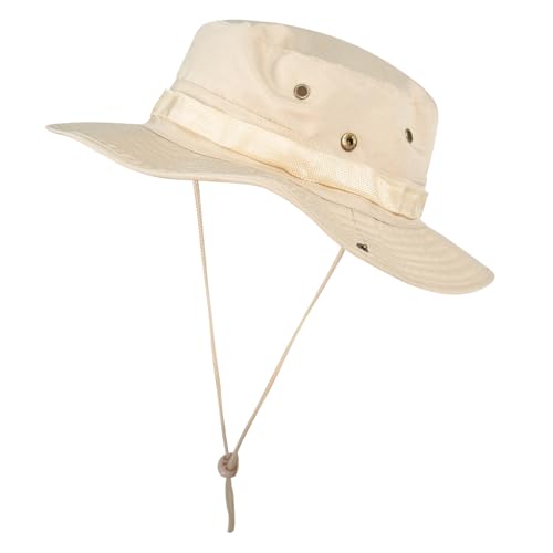 Image of Sun Hats for Men Women Boonie Hat UPF 50+ Bucket Hat Wide Brim UV Protection Fishing Hiking Safari Outdoor Hats
