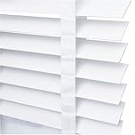 APEX FURNISHINGS Faux Wood Window Venetian Blinds-50mm Slats White Tape Trimmable Home Office Windows Blind (90cm x 150cm)