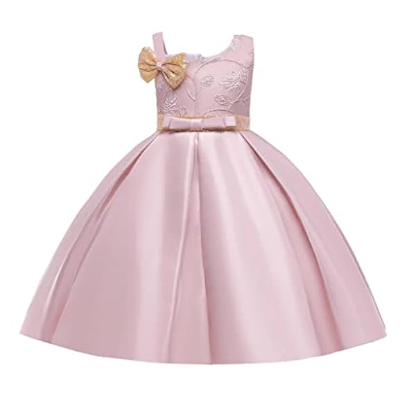 LZQDM Feestjurken voor meisjes Verjaardag Tutu Pailletten Jurk Tule Verjaardagskleding Trouwjurk (Kleur: B, Maat: 6)