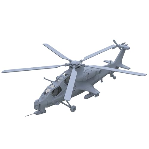 1/144 Scale DIY Military Model Chinese Air Force Z-10 Armed Helicopter Unassembled Uncolored Resin Model for Military Collection Display