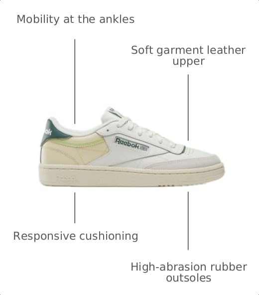 Image of Reebok Club C 85 Tennis Shoes for Women - White Womens Sneakers