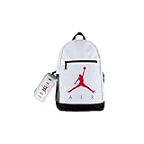Nike Backpack 9B0503 with pouch, White, One size