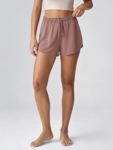Image of ODODOS Modal Soft Lounge Shorts for Women Drawstring High Waist Casual Sleepwear Lightweight Cozy Pajama Bottom