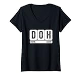 Photo Gallery donna doh doha qatar travel souvenir airport code testo nero maglietta con collo a v Photo Gallery donna doh doha qatar travel souvenir airport code testo nero maglietta con collo a v