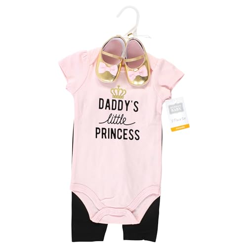 Image of Hudson Baby Unisex Baby Cotton Bodysuit, Pant and Shoe Set
