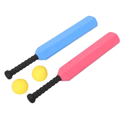 DECOMELODY Cricket Schläger Rot Blau Soft Eva Material Sicherer Baseball Trainingsschläger Tragbar Leicht Einfach zu Reinigen Fördert Bewegung und Koordination Vielseitiges Sportspielzeug