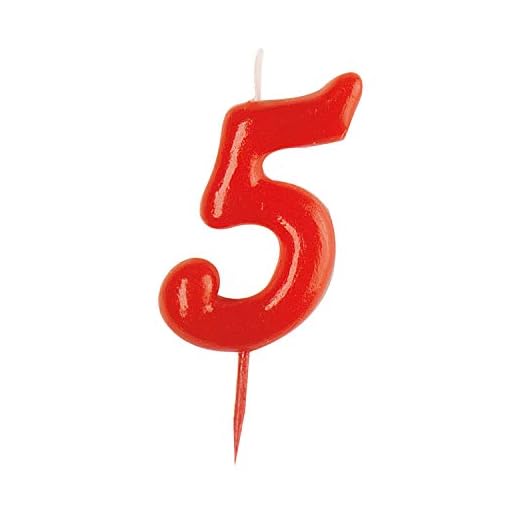 Dekora - vela de cumpleaños numero 5.
