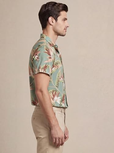 Image of GRECIILOOKS Men's Casual Stylish Printed Regular Fit Shirt | Formal Half Sleeve Shirt for Man | Trendy Summer Outfit for Men