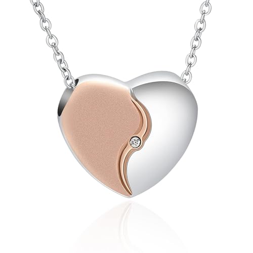 QGJNSGC Collares de urna de corazón para cenizas para mujer, joye...