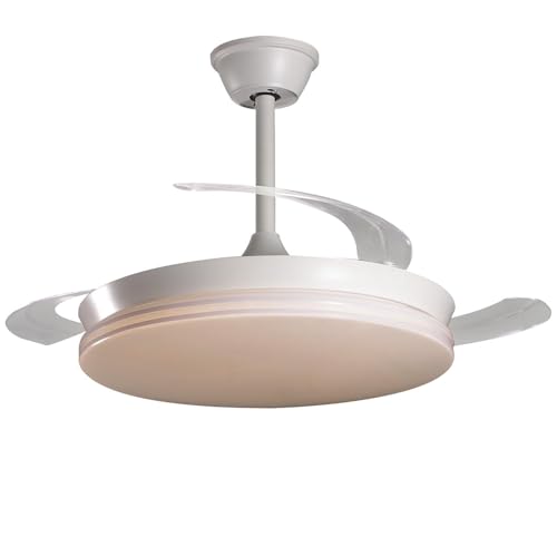 VENTILADOR TECHO C/LUZ 3 ASPAS RETRACTILES BLANCO VELVET