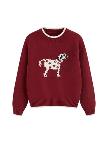 Image of CIDER Women's Fall Sweaters Long Sleeve Cute Sweaters Bear Graphic Crewneck Soft Knit Casual Cropped Pullover