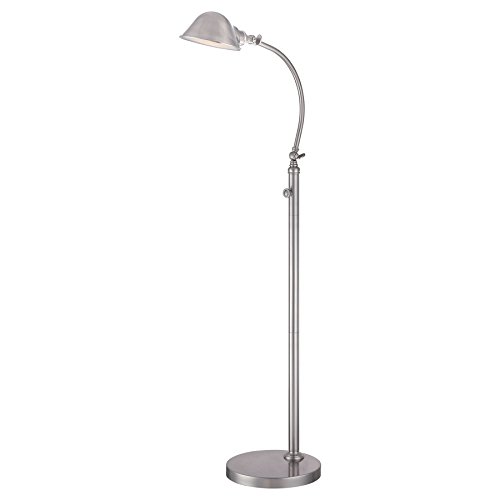 Lampadaire Thompson Elstead argent 7W anti fatigue oculaire pour bureau