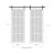 VDOMDOORS Modern Double Barn Door 72 x 80 inches with Opaque Glass/Sete 6003 White Silk / 13FT Rail Track Set/Solid Panel Interior Doors