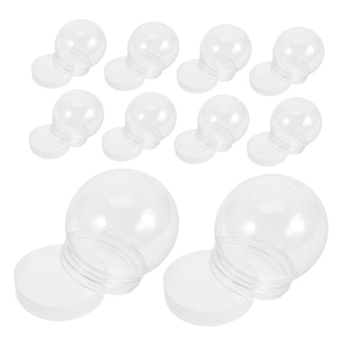 UTHCLO 24 Piezas Globos de Nieve Transparentes de Plástico DIY para Manualidades Navideñas Esferas de Agua Claras de Ligeras y Resistentes para Decoración Creativa